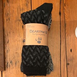 Bearpaw Black and Gray Boot Socks
